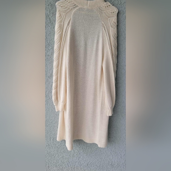 Ann Taylor Elegant Cream Women's Open Long Cardigan - Picture 10 of 10